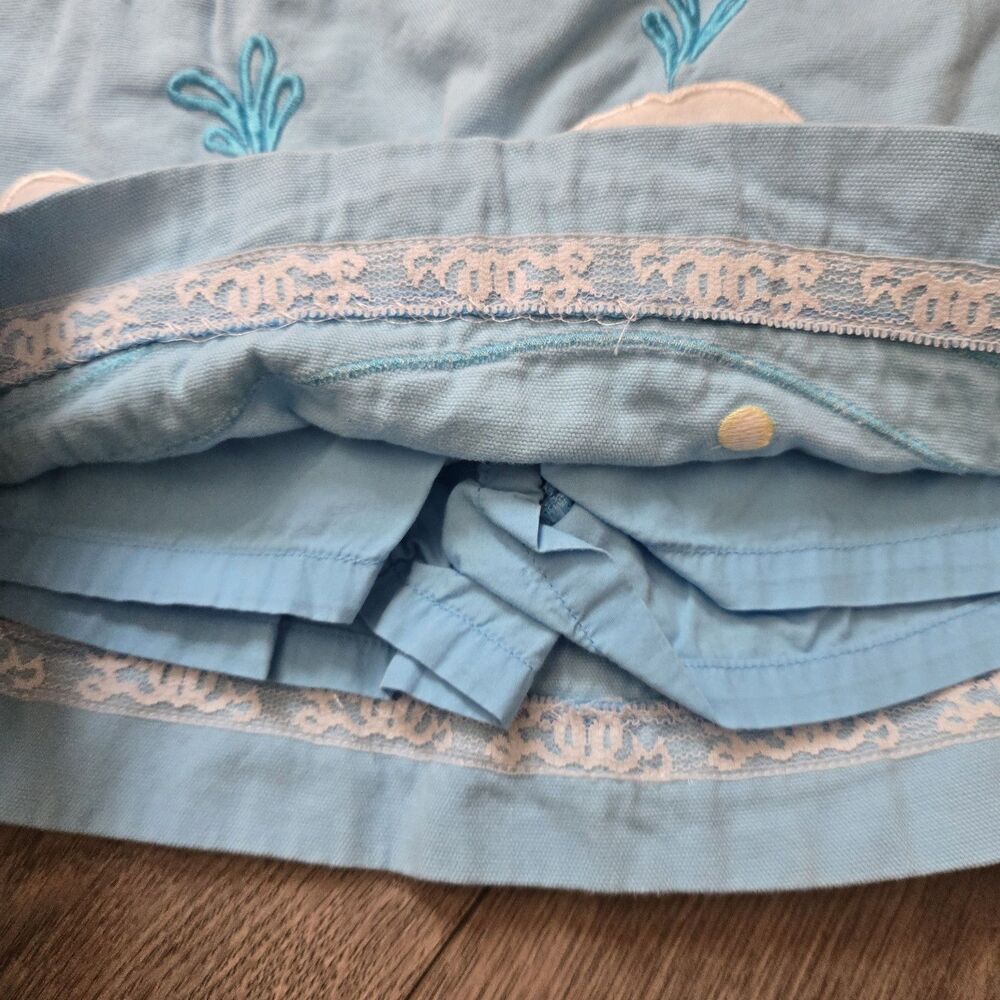 Lilly Pulitzer Girls 2007 Limited Edition Whale Skort Blue Pique Applique Size 4 - Picture 4 of 7
